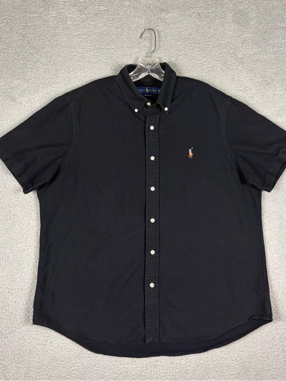 Ralph Lauren Shirt Black With Flesh Pony